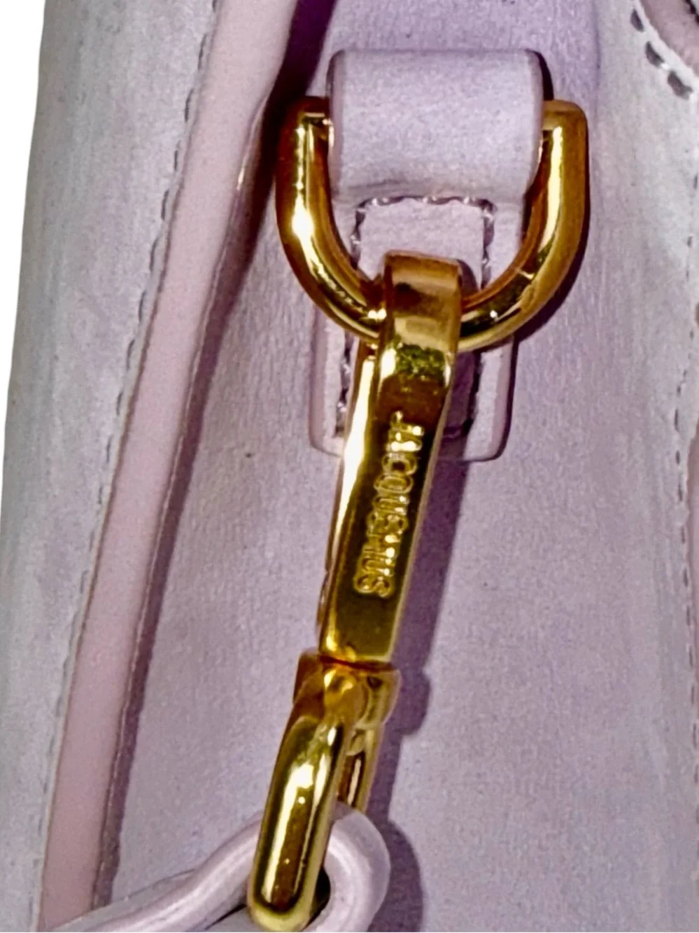 JACQUEMUS “LE SAC ROND” HANDBAG IN LAVENDER SUEDE - Picture 7 of 10